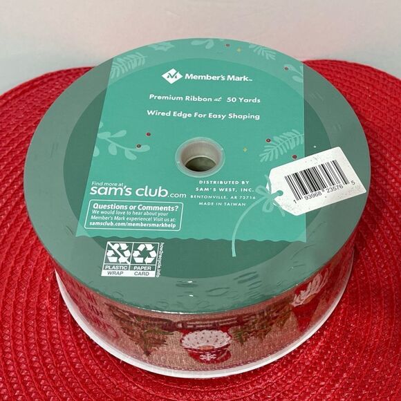 Members Mark Wired Ribbon Gnomes 50 yards NWT - Picture 4 of 5